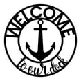 thumbnail image 3 of Welcome to Our Dock - Beautiful Solid Steel Home Decor Decorative Accent Metal Art Wall Sign, 3 of 3