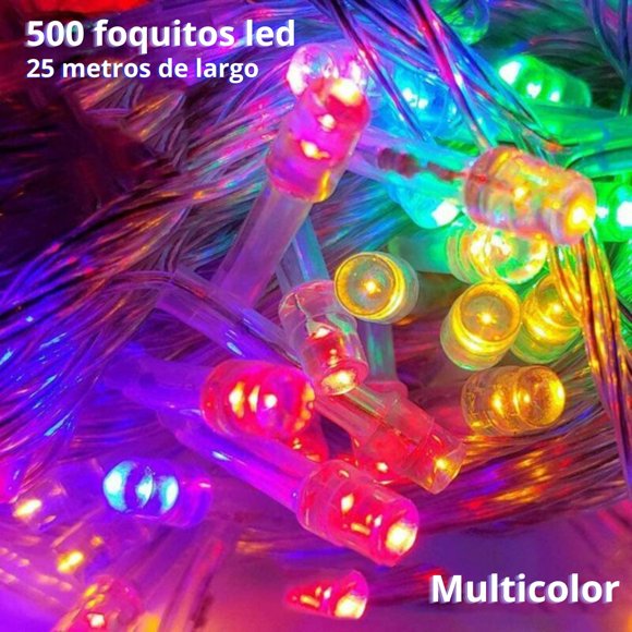 Serie de luces navideñas DOSYU 25 Metros 500 LEDs Multicolor