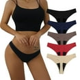 thumbnail image 3 of Paquete de 3 bragas de tanga sin costuras transpirables para mujer Ropa interior invisible, So-4, S Feliz Sencillez, 3 of 5