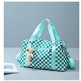 thumbnail image 2 of Green Checkered Luggage Bag Plaid Gym Sport Bags For Travel Duffel Tote Overnight Weekend Purse, 2 of 9