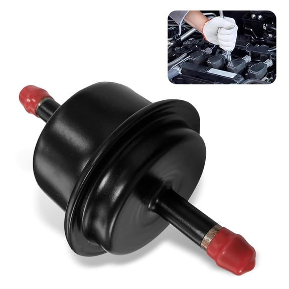 SUGUANGHUI 1 PC Automotive Transmission Filter Oil Filter Element, 4.78" x 2.83" Integrated Design In-line Transmission Filter Element, Part No. 25430-PLR-003(Black)