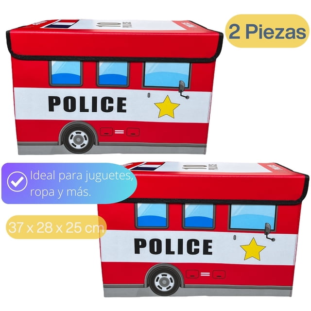 Caja Juguetero Organizador Contendedor Plegable Multiusos Para Niños (2piezas) - Rojo Segos Juguetero