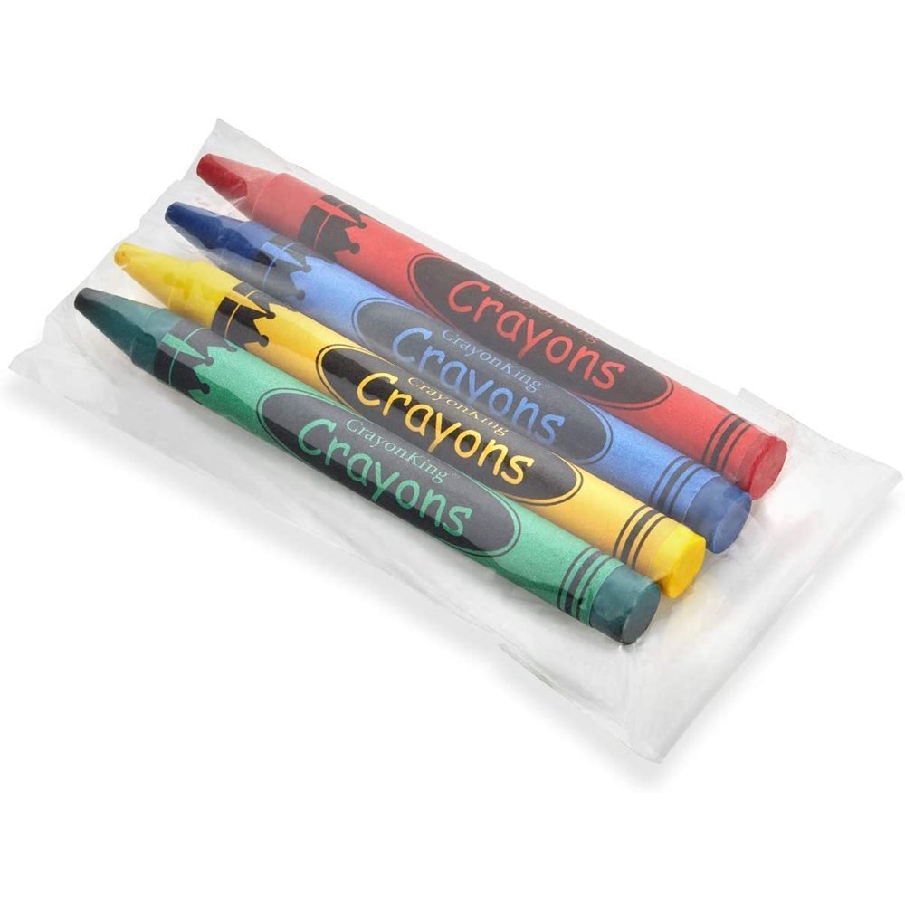 CrayonKing 50 Sets of 4Packs in Cello (200 Bulk Crayons) Restaurants