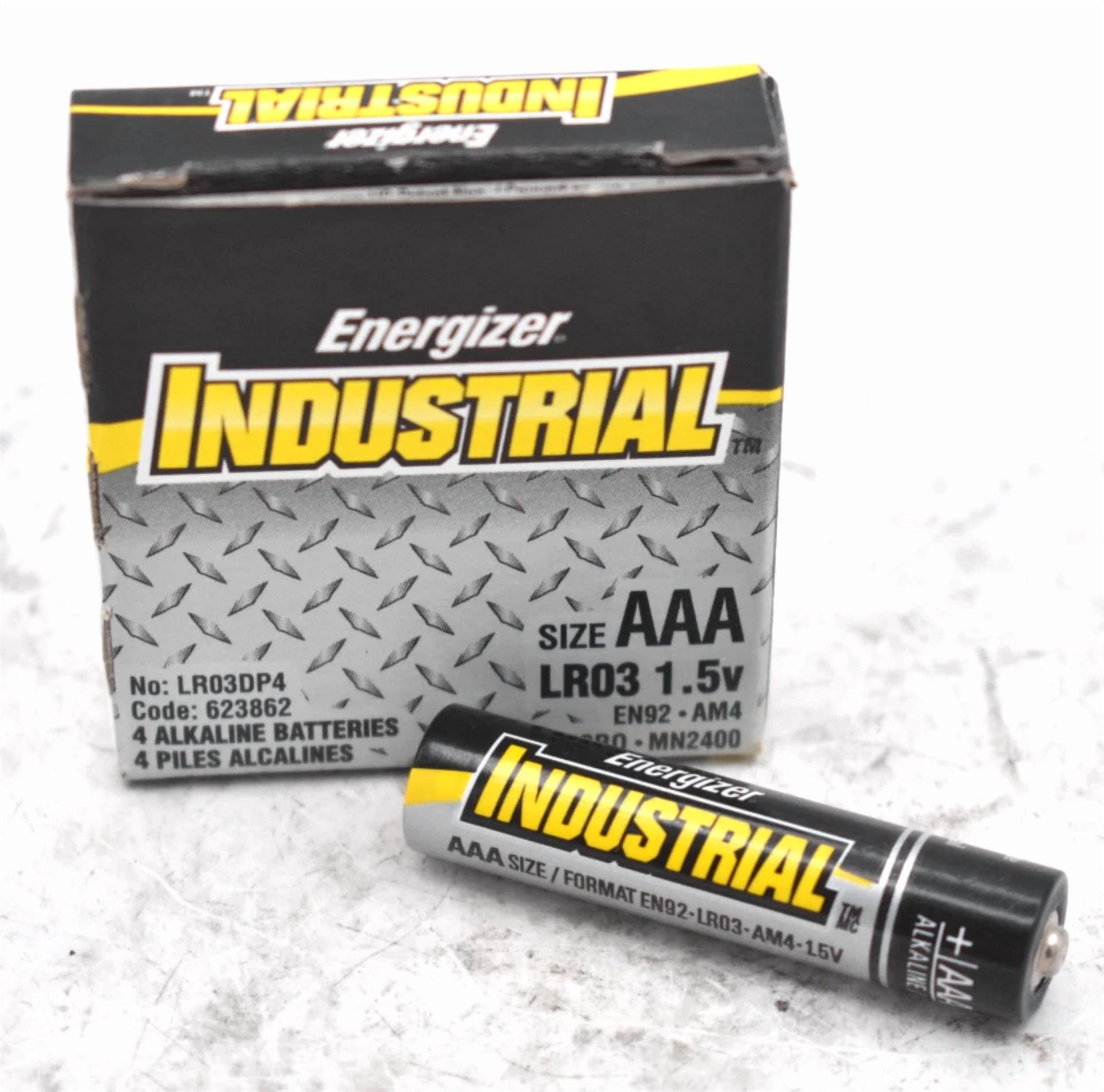 CRESTIN- Energizer Industrial Lr03Dp4 Aaa Alkaline Batteries (Lot Of 5)