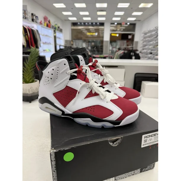 A i r-Jor-dan 6 Carmine White Red, 2021, Size 8, CT8529-106