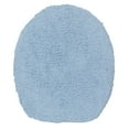 thumbnail image 2 of Home Weavers Double Ruffle Collection Toilet Lid Seat Cover, Elastic Edges, 100% Cotton Soft Non Slip Universal Fit for Standard Round Bath Room Bowl Lids, Washable, 18"x18" Toilet Lid Cover, Blue, 2 of 9