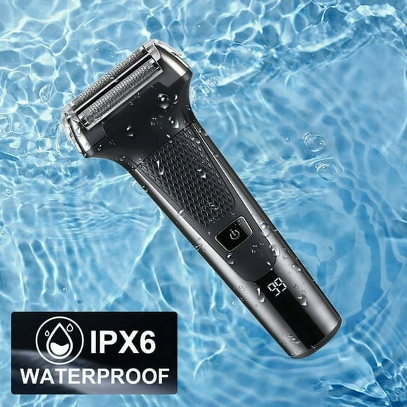 HLONK Electric Shaver 3 in 1 Waterproof Wet/Dry Foil Razor Rechargeable Grooming kit For Beard Nose Hair Face Silver