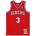 thumbnail image 3 of Framed Allen Iverson Philadelphia 76ers Autographed Red 2002-03 Mitchell & Ness Authentic Jersey - Fanatics Authentic Certified, 3 of 4