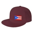 thumbnail image 1 of DouZhe Flat Brim Cap Chapeau Snapback, Puerto Rico Drapeau Imprime Rouge Adulte Casquette de Baseball Réglable, 1 of 6