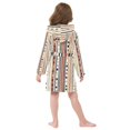 thumbnail image 7 of FORMRS Niños Bathrobe Unisex Hooded Robe Soft Plush Pajamas Sleepwear, Size 10-12T, Brown Abstract Dots, 7 of 7
