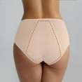 thumbnail image 5 of 3 Packs Women's Period Underwear Menstrual Postpartum Easy Clean Teens Briefs Panties for Women L Beige, 5 of 9