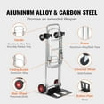 Aluminum Hand Truck 2 in 1 Folding Cart 400 lbs Capacity Heavy Duty