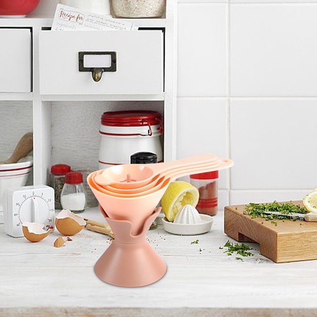 Plastic Funnel, 3.9*4.5*7.6 Inch Multi-function Funnel Set Household Kitchen Oil Leak Wine Leak Filter Sub-packaging Tool, For Liquid, Dry Ingredients and Powder