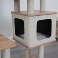 thumbnail image 2 of Vibrant Life 56"Minimalist Cat Tree with Large Condo, Perch, Laminated Steps, Scratching Posts,Beige, 2 of 6
