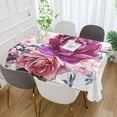 thumbnail image 5 of Flowers Pattern Rectangle Tablecloth, Dust Proof Anti Wrinkle Wipeable Table Cloth Tabletop for of Dinner Kitchen Wedding Holiday Party 54"x72" Home Decor, 5 of 7