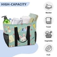 thumbnail image 5 of Large Hand-Held Storage Bag Kitchen Reusable Grocery Bags， Travel Tote Bags， Waterproof Tote，Laundry Bag，Beach Bag， Pool Bag Rabbit Pencil, 5 of 8