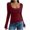 Wine, variant on Aboser Womens Ribbed Shirts Y2k Tops Trendy Lace Trim T-Shirt Slim Fit Long Sleeve Undershirts Casual Square Neck Basic Tees Stretchy Soft Layering Top Black XXL