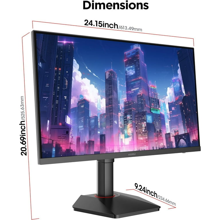 KOORUI 27 Inch QHD Gaming Monitor, 200Hz Monitor, 1ms, Fast IPS