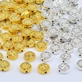 thumbnail image 5 of 100pcs 9.5 mm Round Double-Sided Jesus Cross Spacer Beads Catholic Saint Benedict Beads Religious Loose Beads for DIY Rosary Bracelet Necklace Jewelry Making, 2 Colors, 5 of 8