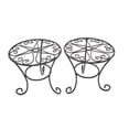 thumbnail image 6 of THY COLLECTIBLES Metal Potted Plant Stands Rust Proof Iron Art Flower Pot Holder Rack Steel Short Planter Supports Trivet Floor Garden Pots Containers Vase Fishbowl Stand (2 Pcs), 6 of 6