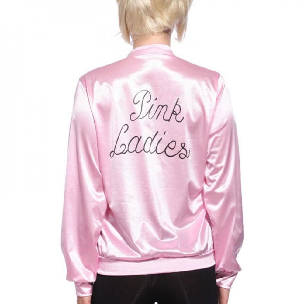 Sale Promotion!Women Basic Coats Solid Tracksuit for Women Jacket Lady Retro Jacket Women Fancy Pink Dress Grease Costume M - image 3 of 5