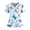 Blue(Butterfly Floral Print), variant on Women's Scrubs Plus Size Wrinkle-Resist Nurse Working Uniforms Trendy V Neck Floral Print Side Slits Scrub Tops Ultra Soft Short Sleeve Tees Blouse with Pockets Yellow S