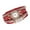 Red, variant on Women’s Multi Layered Quartz Analog Bracelet Watch with Braided Strap and Decorative Beads for Casual or Formal Wear