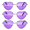 3 Purple Tint, variant on Womens Heart Shaped Sunglasses Purple Tint Colored Lens for Bridal Party 3 Pack