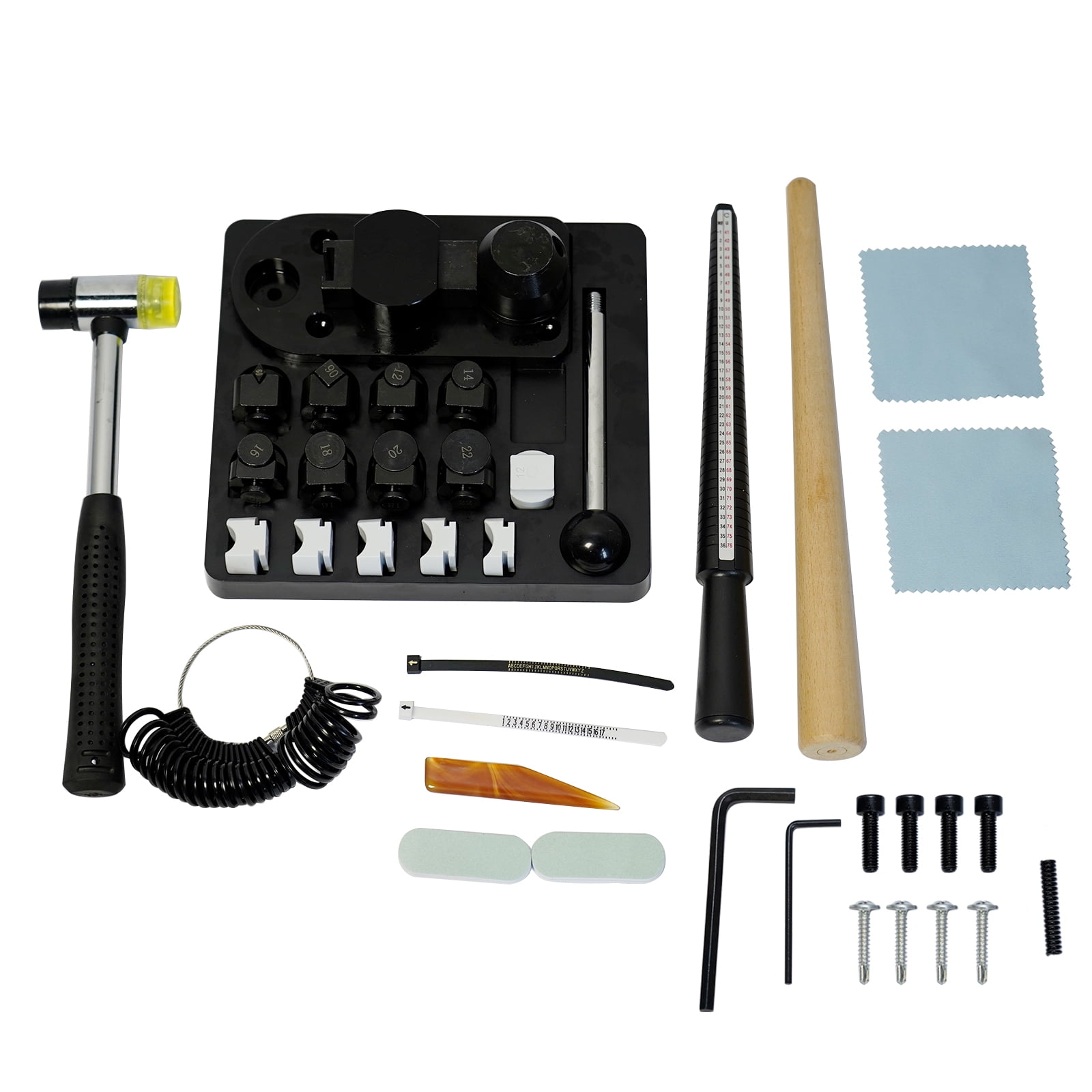 Ring Bending Tool, Ring Bending Machine Ring Bender Making Tool Kit Ring Bender with Nylon Dies Ring Making Tool, Ring Measurement Tool, Multi-Functional Ring Earring Bending Tool Jewelry Making Tool