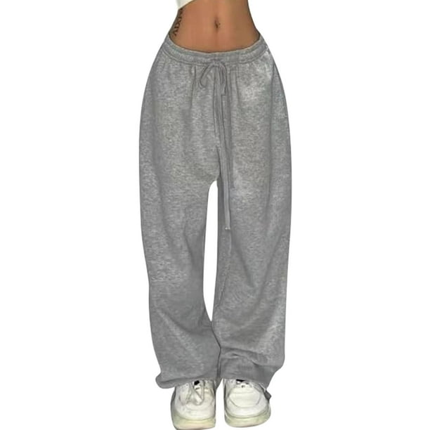 WILLBEST Pantalones Casuales para Mujer: Pantalones Holgados Lisos con Cintura Elástica y Bolsillos de Cintura Media para Uso Diario Cómodo. Extra Grande