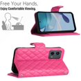 thumbnail image 6 of SaniMore Case for Motorola Moto G 5G 2023/G Power 2023, PU Leather 3D Lattice Stylish for Girls Crossbody Lanyard Kickstand Card Slots Cash Pocket Magnetic Protective Shockproof Wallet Shell,  Rose, 6 of 9