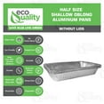 thumbnail image 2 of [400] Aluminum Pans 9x13 Disposable Foil Pans Half Size Steam Table Shallow Aluminum Trays Heavy Duty Tin Foil Disposable Pans, Bakeware, Lasagna Pan, Roasting, Food Storing, Catering, Cake, Oven Pan, 2 of 5