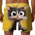 thumbnail image 5 of BRGZLK Mens Beach Shorts Summer Drawstring Waist Funny Animal Expression Printing Summer Swim Trunks Novelty Beachwear Sports Vacation Shorts with Pockets, 5 of 6