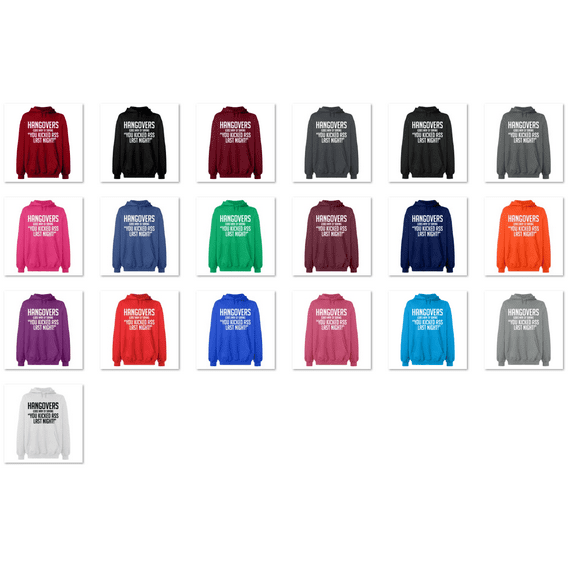 OXI Hoodie Sweatshirt - Hangovers Gods Way, Basic Casual Hoodie for Men's and Women Fleece Hoodie Long Sleeve - Antiquee Cherry Small