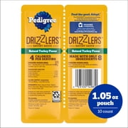 Pedigree Drizzlers Natural Turkey Flavor Savory Sauce Wet Dog, 2.1 oz Twin Pouch