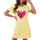 thumbnail image 1 of Camisón corto de mujer, vestido de largo medio con estampado de moda, camisón corto extragrande de mujer, camisón de manga corta con estampado de pecho a la moda, camisón de mujer, 1 of 6