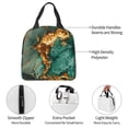 thumbnail image 4 of Honeii Emerald Color Gold Marble Print Lunch Bag Women, Lunch Box Lunch Bag for Women Adult Men, Small Leakproof Cute Lunch Tote Large Capacity Reusable, 4 of 8