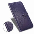 thumbnail image 6 of Dteck For Apple iPhone 12 Mini 5.4" [Flower Embossed] PU Leather Wallet Flip Folio Protective Case Cover with Card Holder and Stand, Purple, 6 of 6