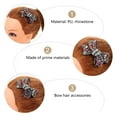 thumbnail image 4 of Stylish Women's Rhinestone Bow Spring Hairpin Hair Bow Barrette Hair Accessory, 4 of 8