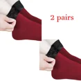 thumbnail image 1 of Calcetines térmicos de terciopelo suave para hombre y mujer, medias cálidas de lana y Cachemira para la nieve, Color sólido, envío directo, 3 pares, 1 of 4