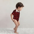 thumbnail image 4 of Gaeub Red Skulls Print Infant Climbing Onesie,Toddler Outfit,Newborn Baby Bodysuit,Baby Boy Girl Clothes -18 Months, 4 of 6