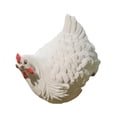 thumbnail image 4 of Escultura de pollo de granja artificial que simula una granja, para uso interior y exterior. blanco, 4 of 9