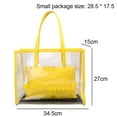 thumbnail image 2 of Candy Color 2 in 1 Chain Strap Clear Handbags Transparent Tote Purses for Women, 2 of 7
