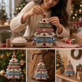 thumbnail image 4 of DIY Sewing Kit for Layered Fabric Christmas Tree Ornament, Vintage Quilt‑Style Handmade Hanging Decoration, Beginner Friendly Holiday Craft Gift for Home Xmas Tree Decor, 8 Inch, 4 of 8