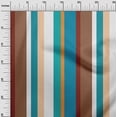 thumbnail image 3 of oneOone Cotton Poplin Teal Blue Fabric Stripes Dress Material Fabric Print Fabric By The Yard 42 Inch Wide, 3 of 4