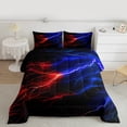 thumbnail image 2 of Feelyou Mysitc Lightning Full Size Comforter Sets for Teens, Red Blue Tornado Storm Bedding Comforter Set, Natural Weather Reversible Bedding Sets, Luxury Bedroom Decor, 3pcs, 2 of 8