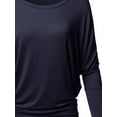 thumbnail image 4 of FashionOutfit Women's Casual Solid Boat Neck Long Dolman Sleeve Top - MADE in USA, 4 of 4