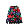 thumbnail image 5 of Seyurigaoka Womens Knit Pullover 2000s Aesthetic Floral Sweater Round Neck Long Sleeve Tops Winter Fashion Grunge Fairy Jumper, 5 of 8