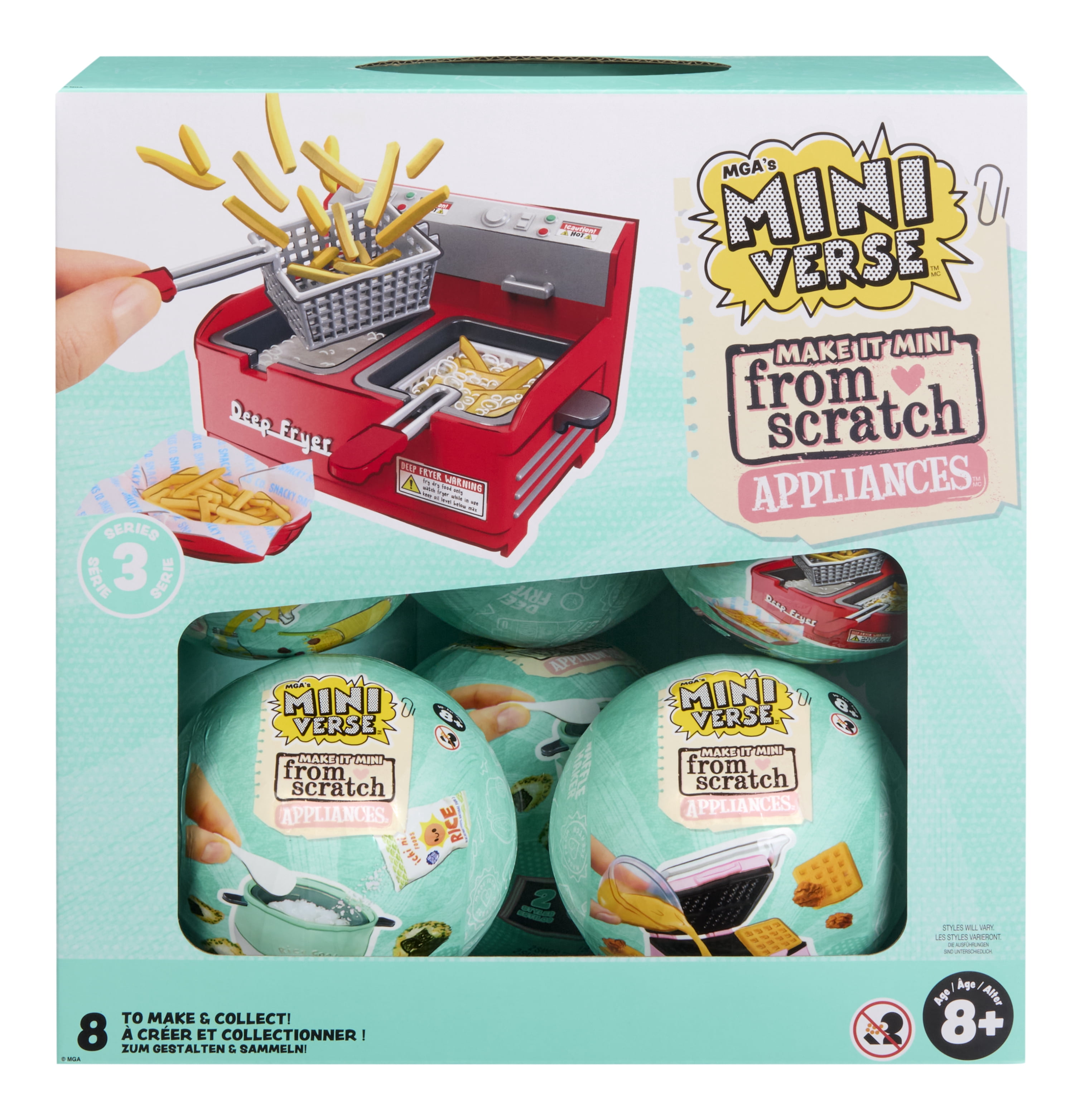 MGA's Miniverse Make It Mini From Scratch Appliances Series 3 Mini Collectibles, Mystery Blind Packaging, Crafts, Resin Play, Kitchen Replica Food, Novelty, Not Edible, Collectors, 8+