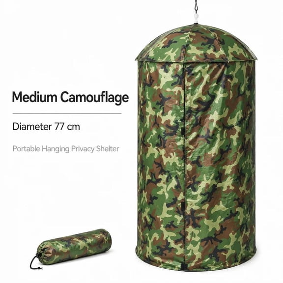 Portable Hanging Privacy Shelter Tent, Pop Up Changing Shower Toilet Tent for Camping Car Tailgate Outdoor Activities 77/90cm
